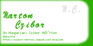 marton czibor business card